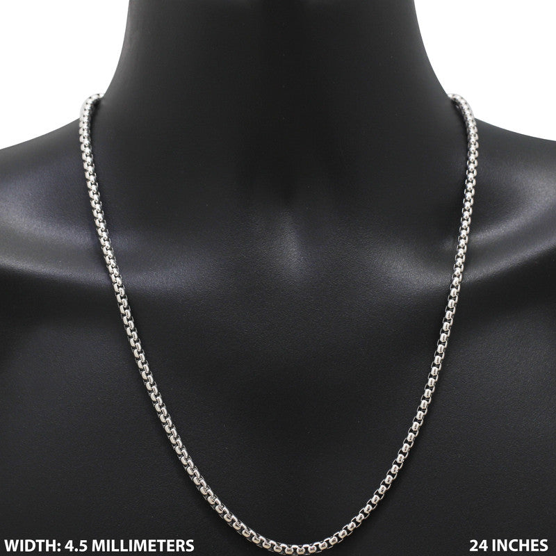 4.5mm Box Chain 24"