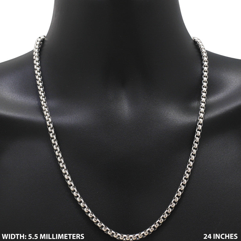 5.5mm Box Chain 24"
