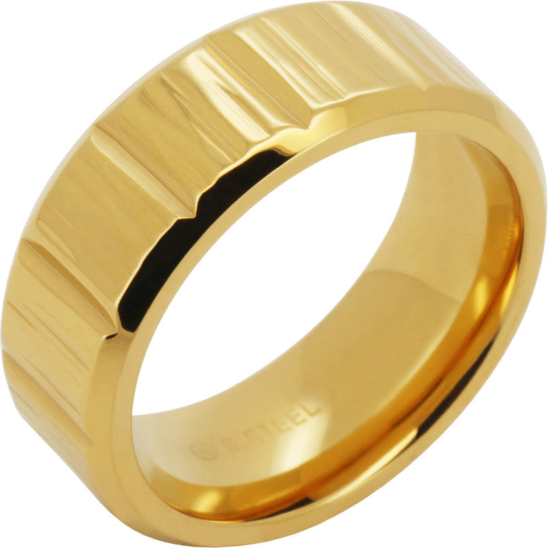 8mm Faceted Band Ring Size 8