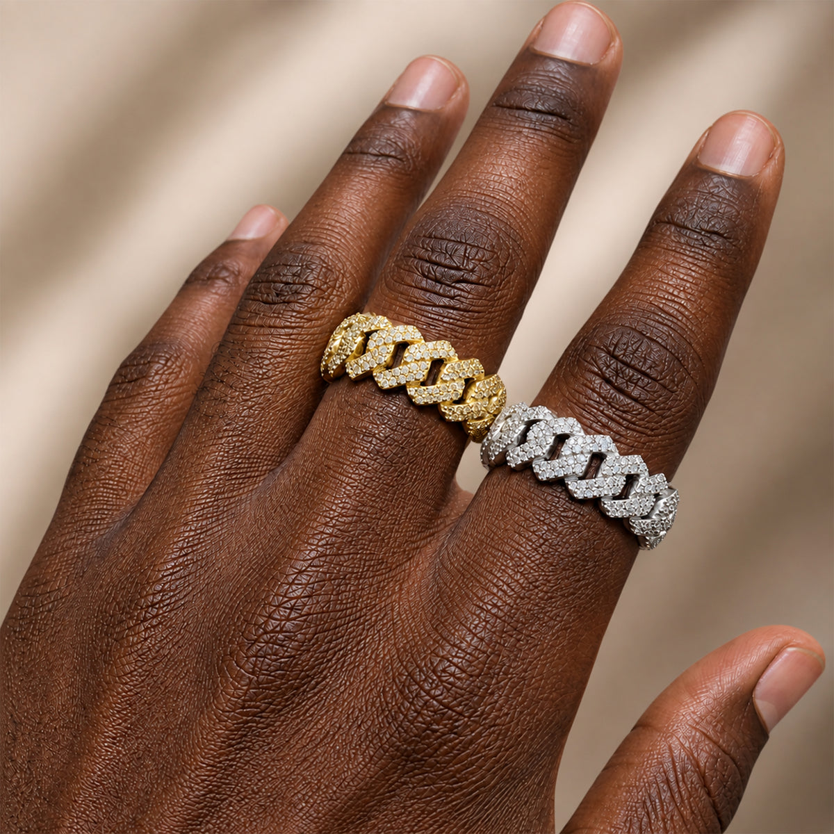 9.5mm Cuban Link Ring Size 12