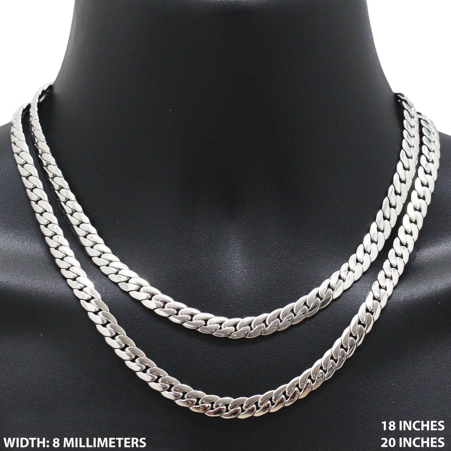 8mm Miami Cuban Link Chain 24"