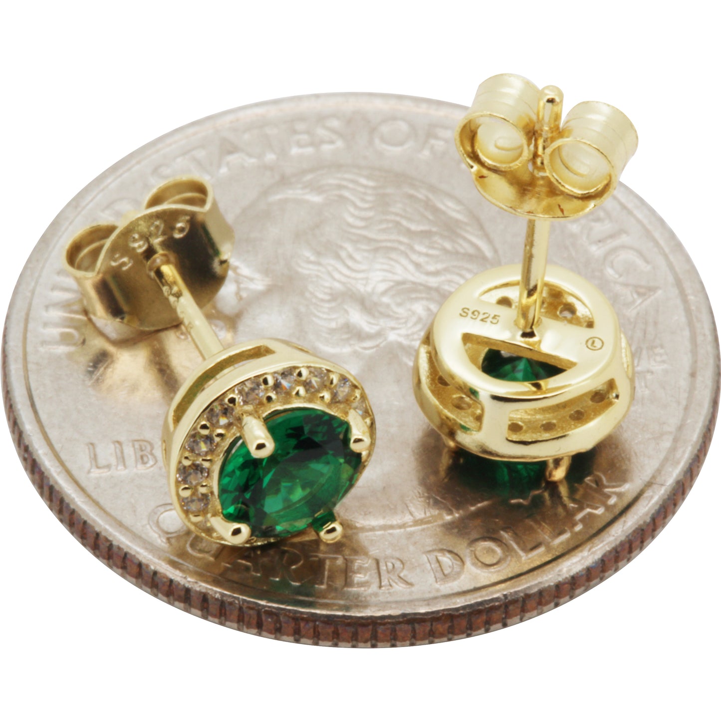 7mm Birthstone Circle Studs
