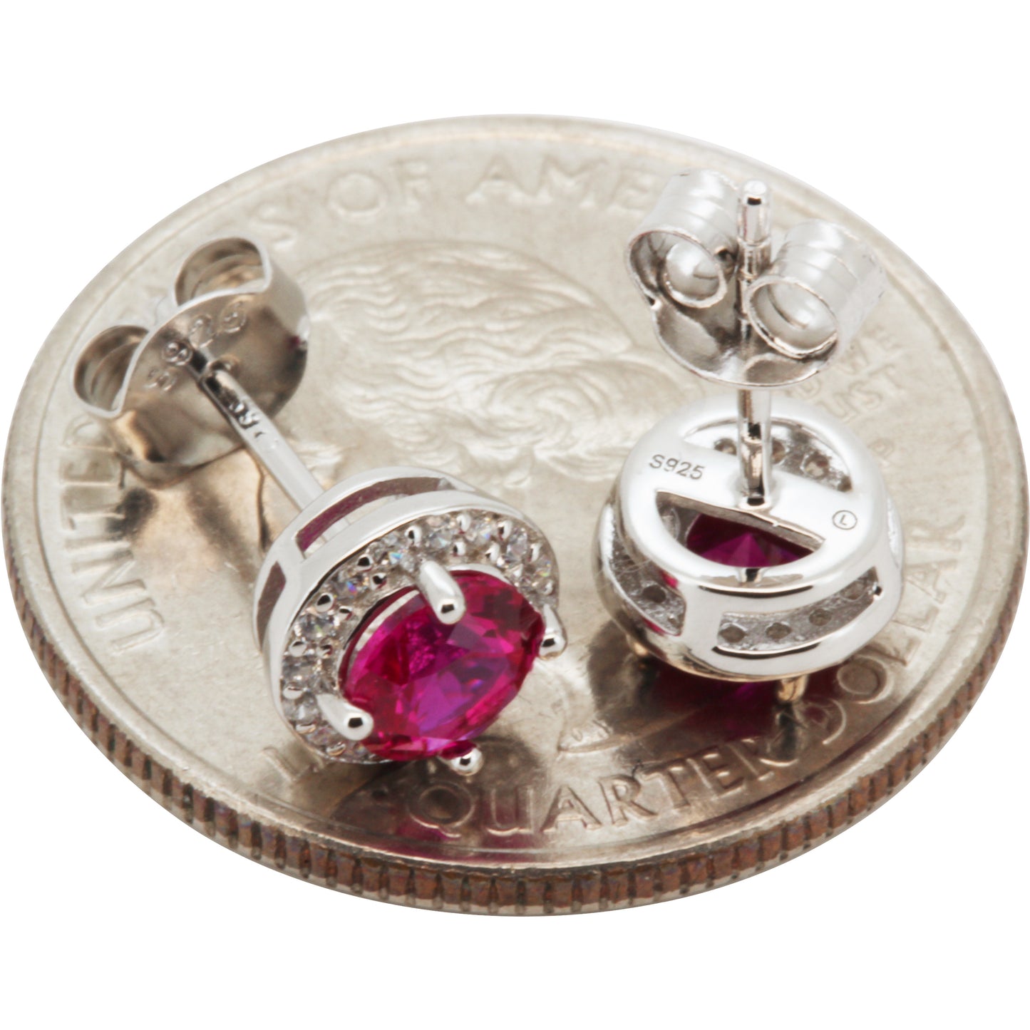 7mm Birthstone Circle Studs
