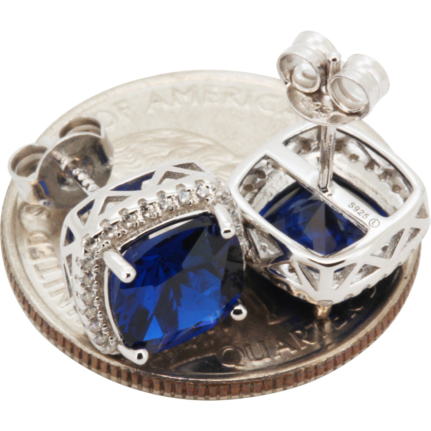 10mm Birthstone Square Studs