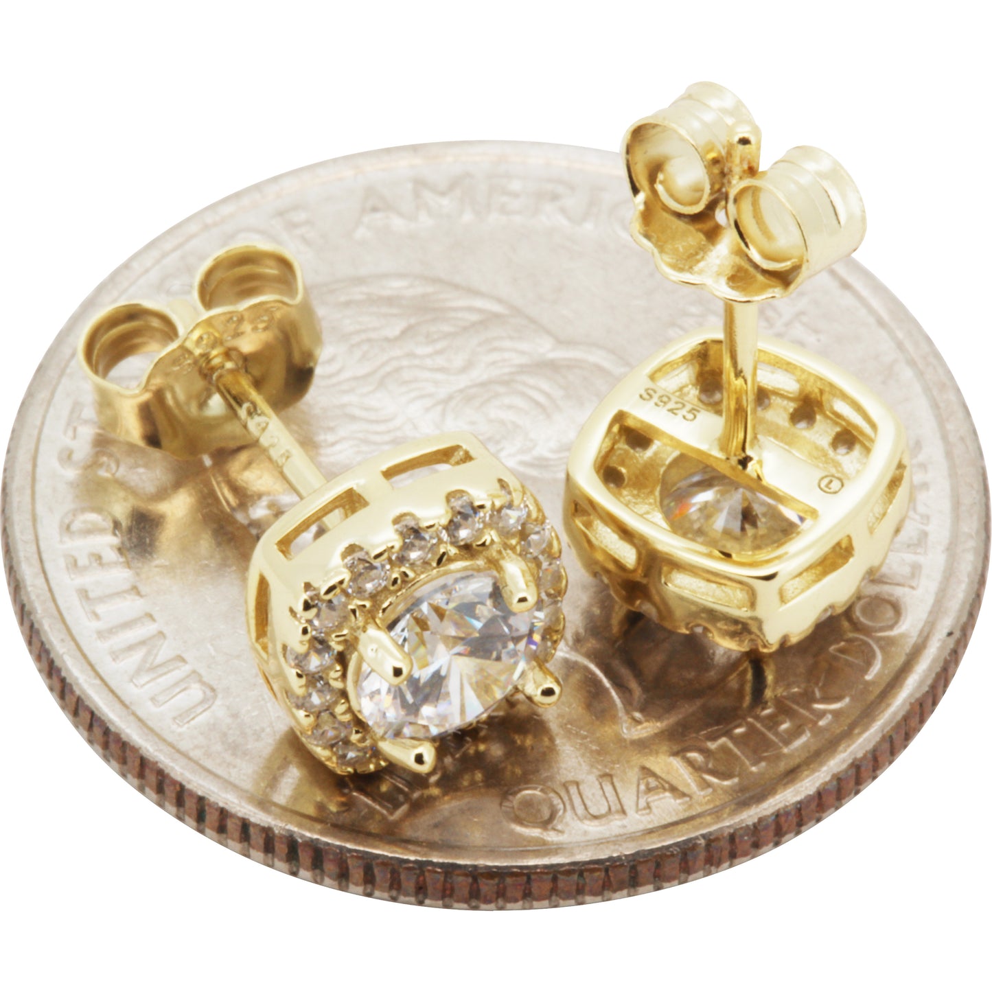 7.5mm Birthstone Square Studs