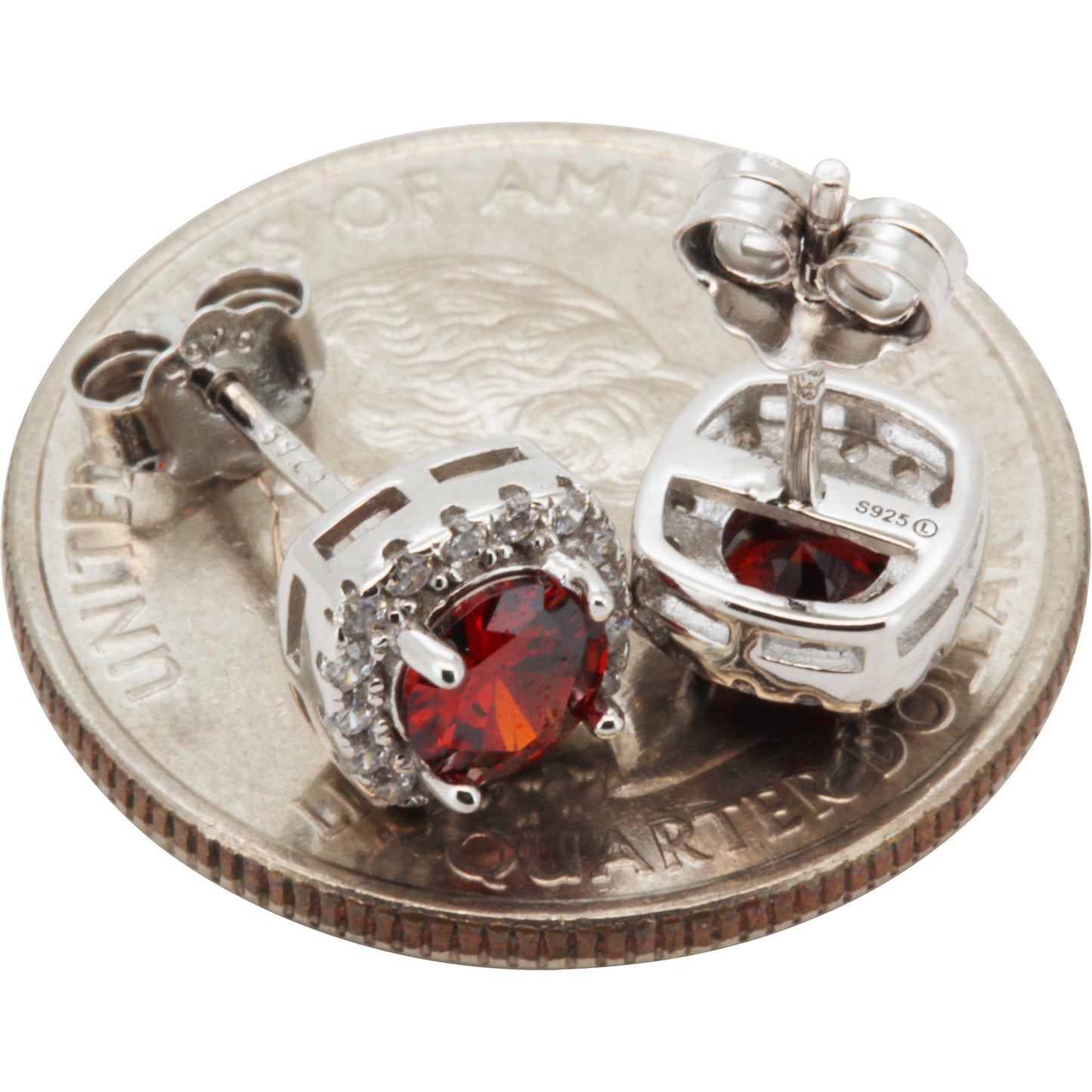 7.5mm Birthstone Square Studs