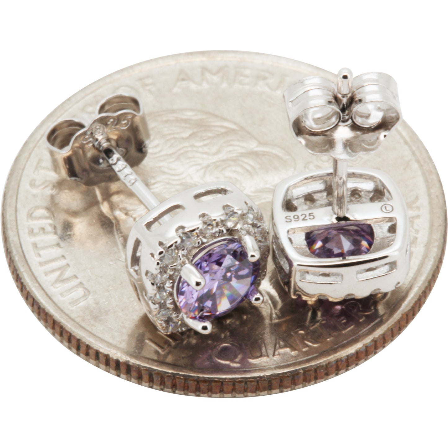 7.5mm Birthstone Square Studs