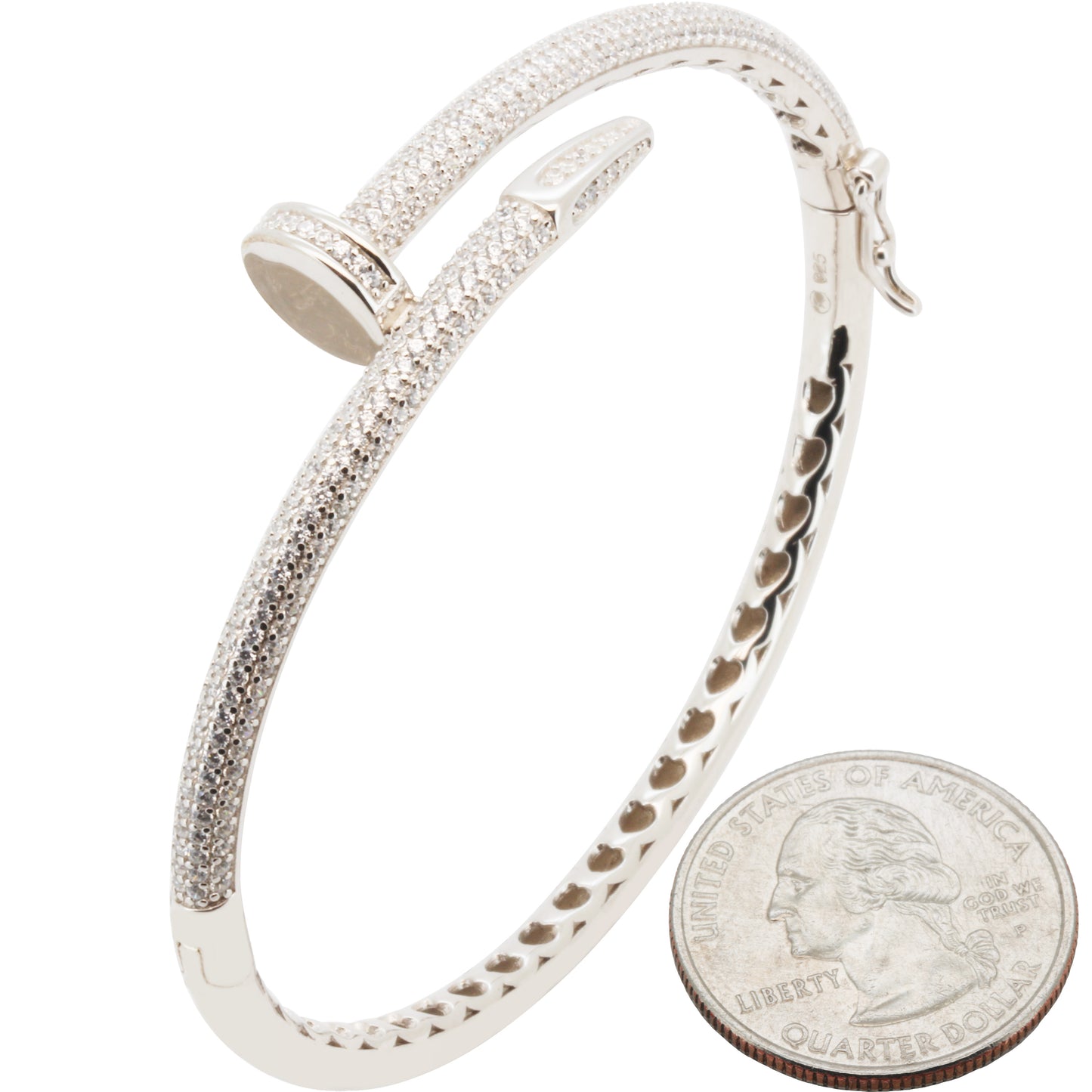 Nail Bangle Bracelet 7.5"
