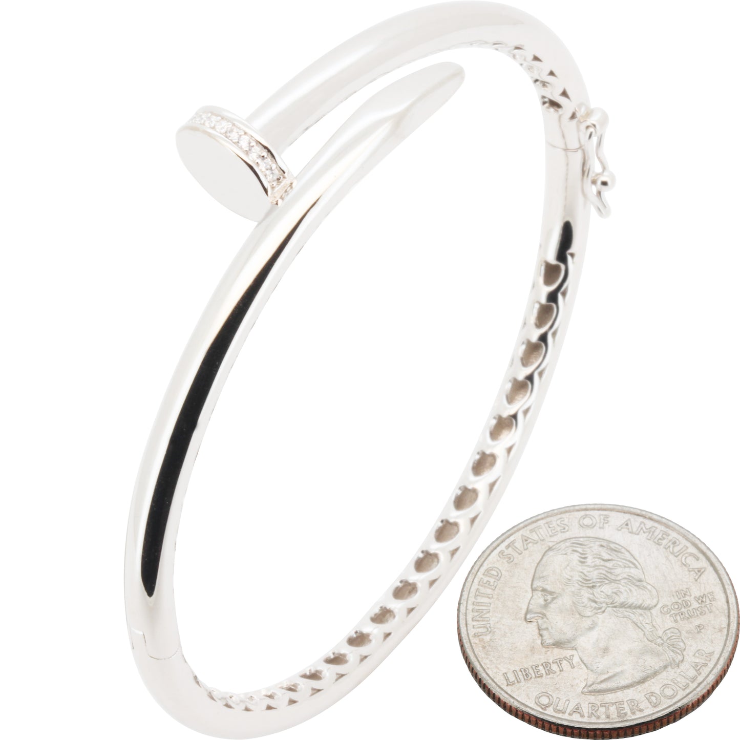Nail Bangle Bracelet 7.5"