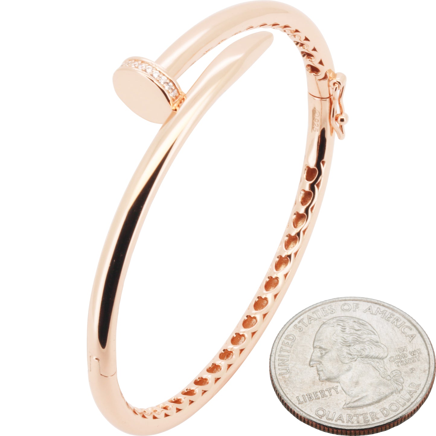 Nail Bangle Bracelet 7.5"