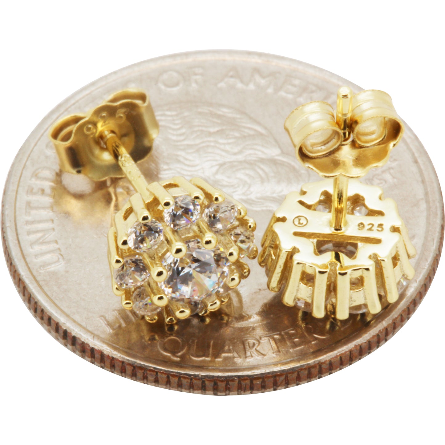 8mm Circle Cluster Studs