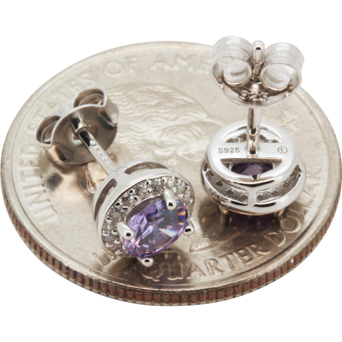 7mm Birthstone Circle Studs