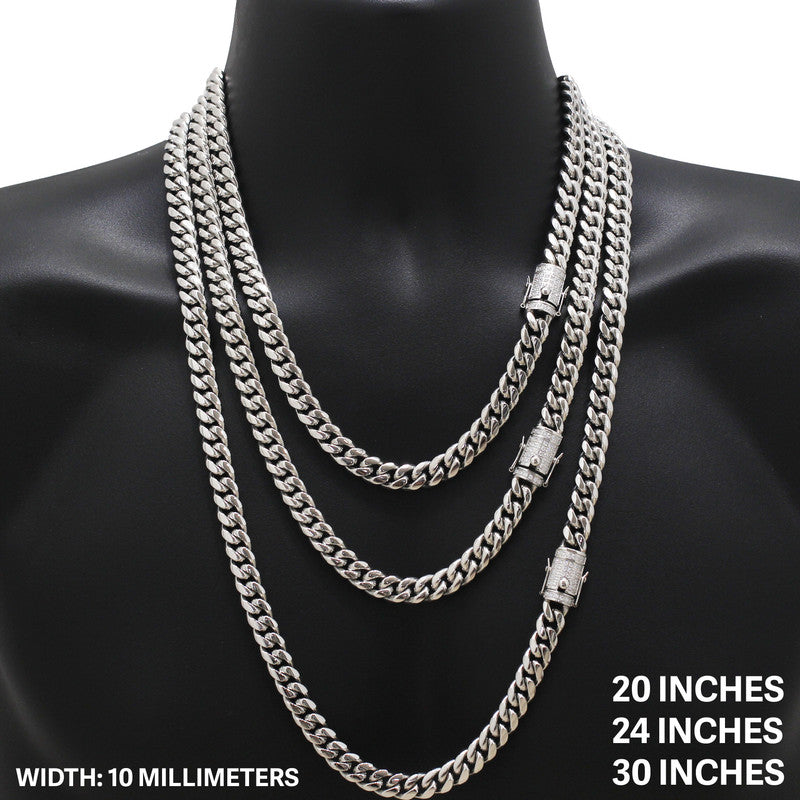 10mm Miami Cuban Link Chain 28"
