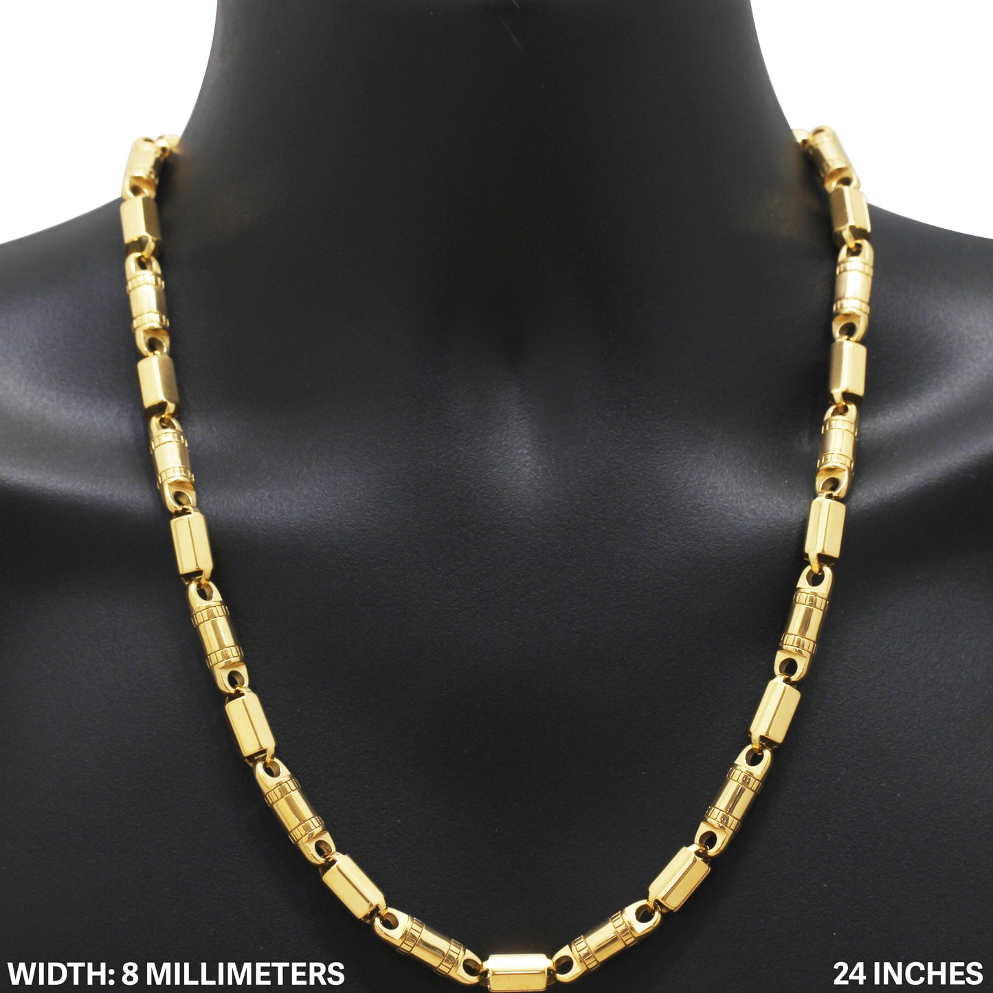 8mm Barrel Link Chain 24"