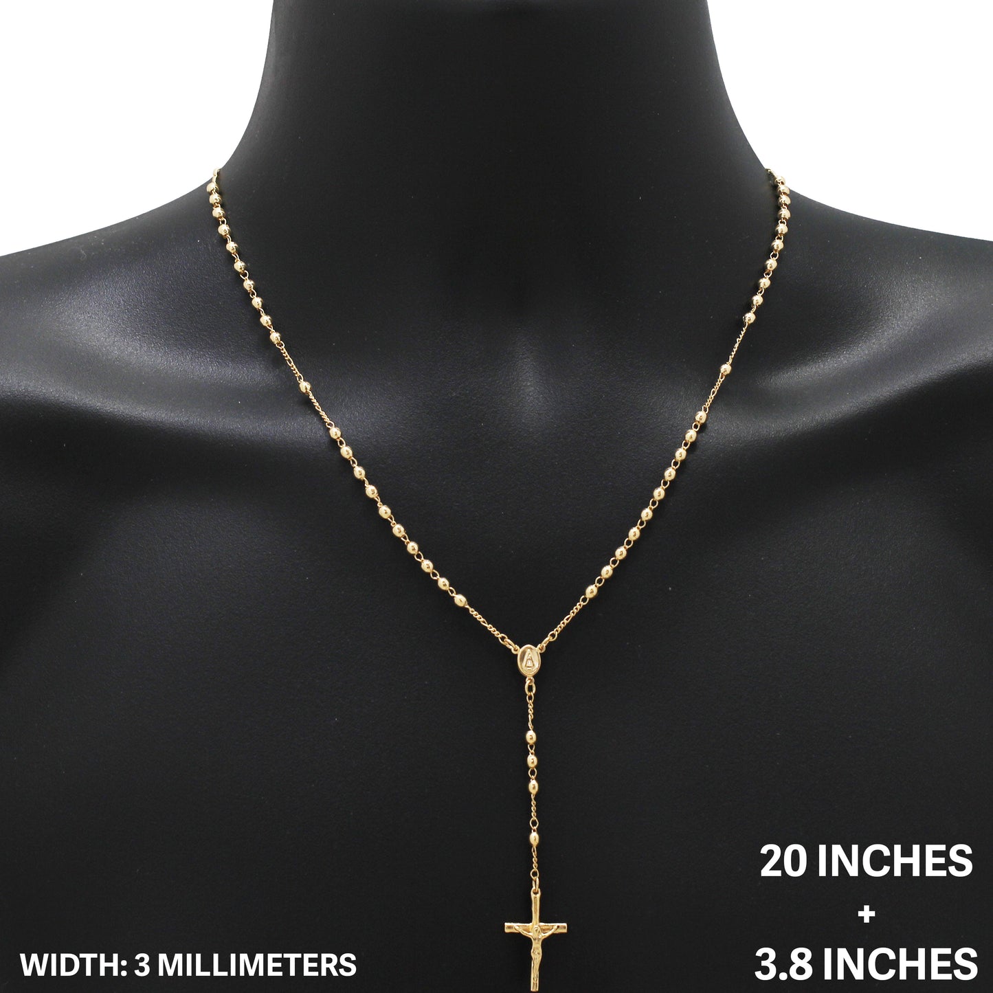 3mm Rosary 24" + 3.8"