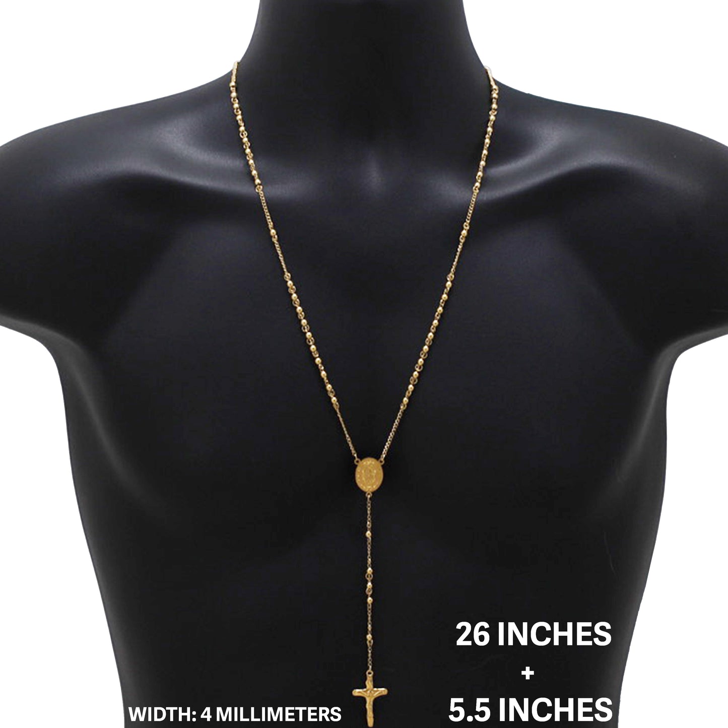 4mm Rosary 26" +5.5"