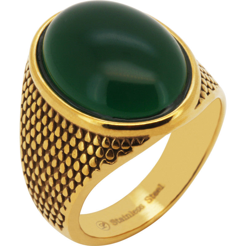Jade Signet Ring Size 7