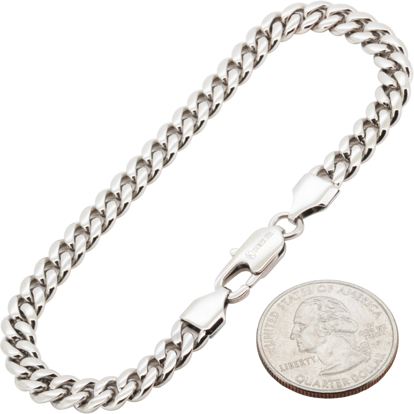 6mm Miami Cuban Link Bracelet 8"