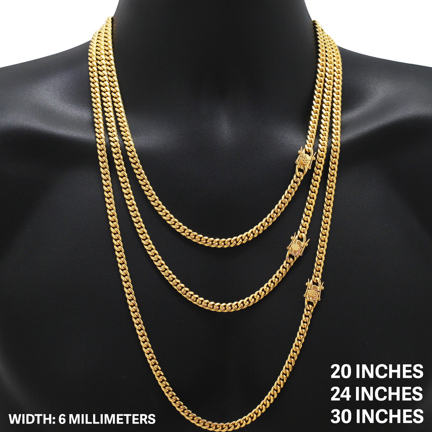 6mm Miami Cuban Link Chain 24"