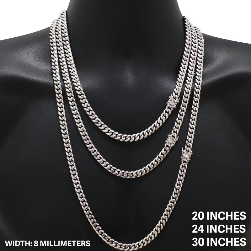8mm Miami Cuban Link Chain 20"