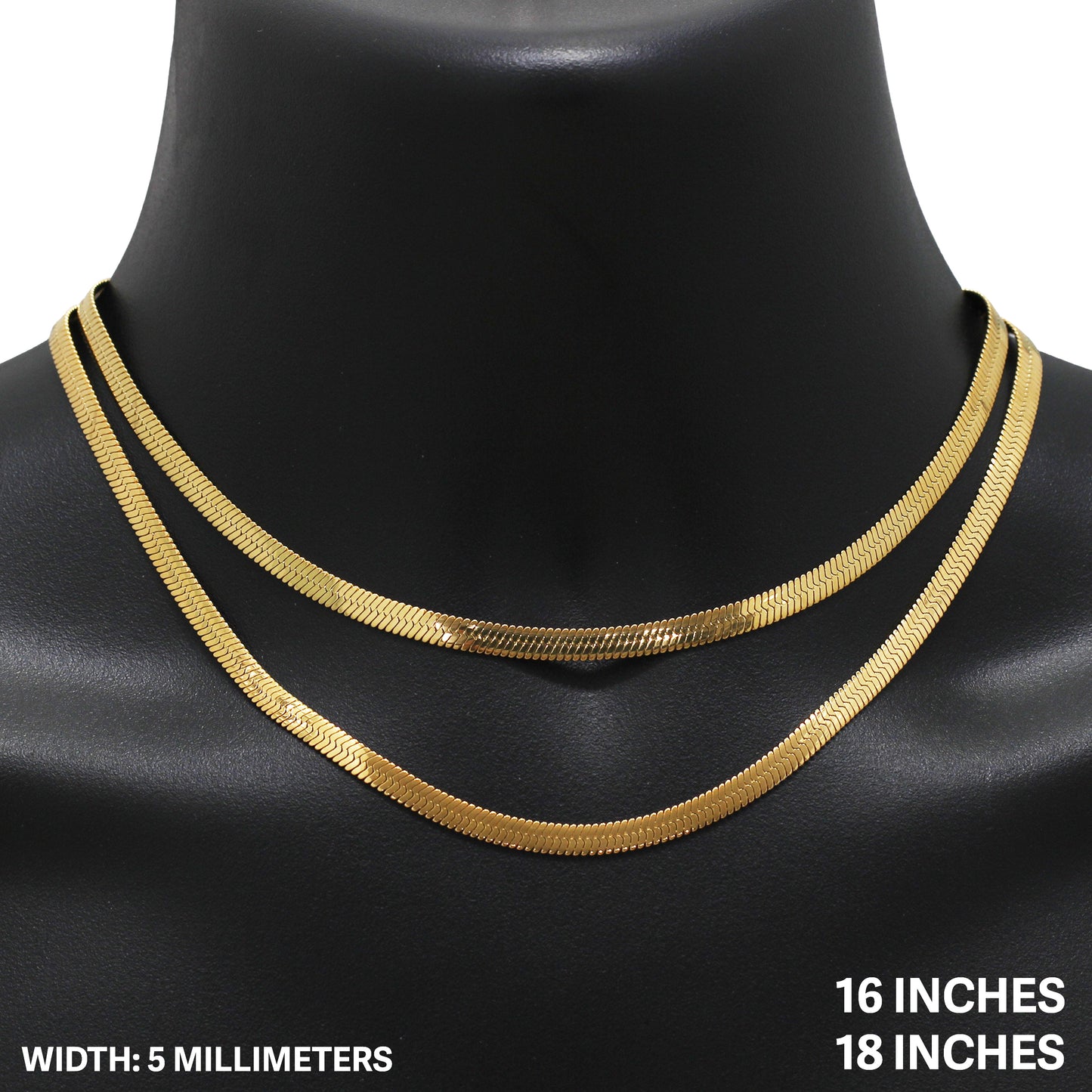 5mm Herringbone Chain 18"