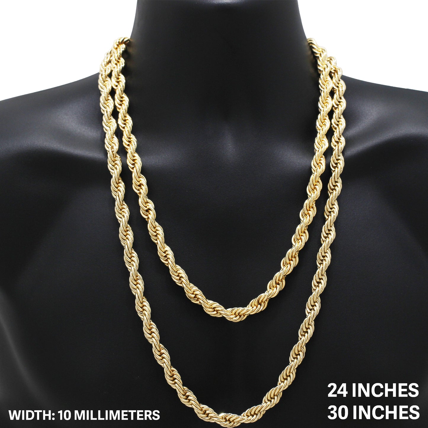 10mm Rope Chain 24"