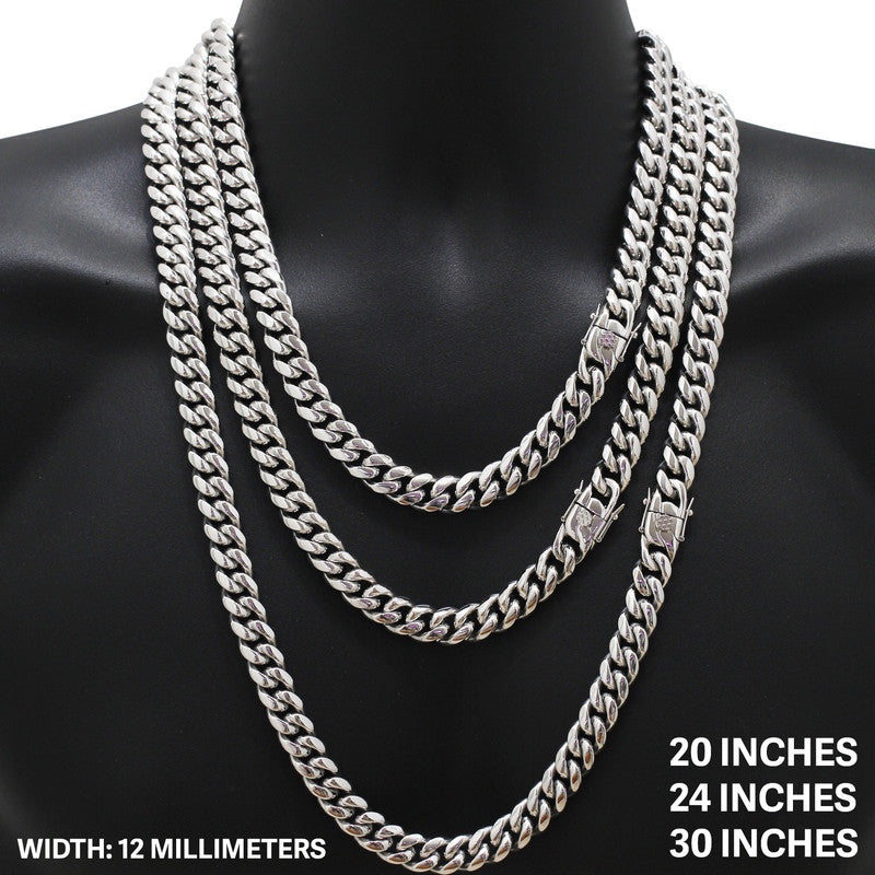 12mm Miami Cuban Link Chain 36"
