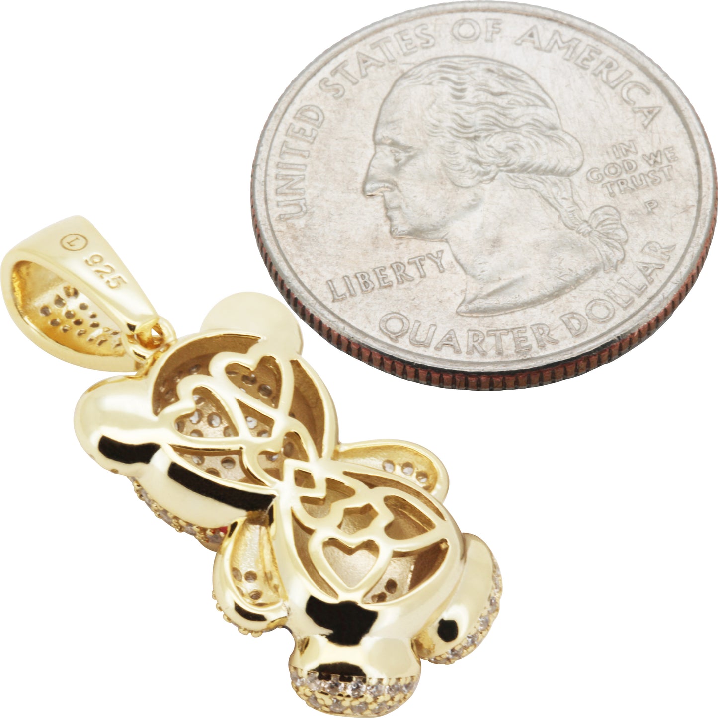 Dominican Republic Flag Teddy Bear Pendant