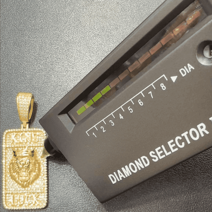 Moissanite King Luck Lion Dog Tag Pendant