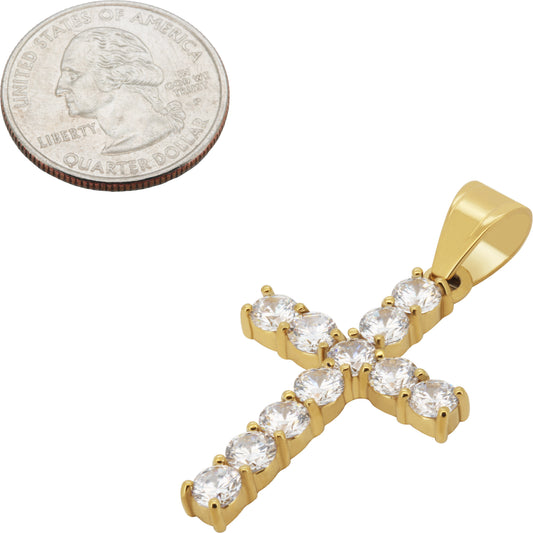 5mm Tennis Cross Pendant
