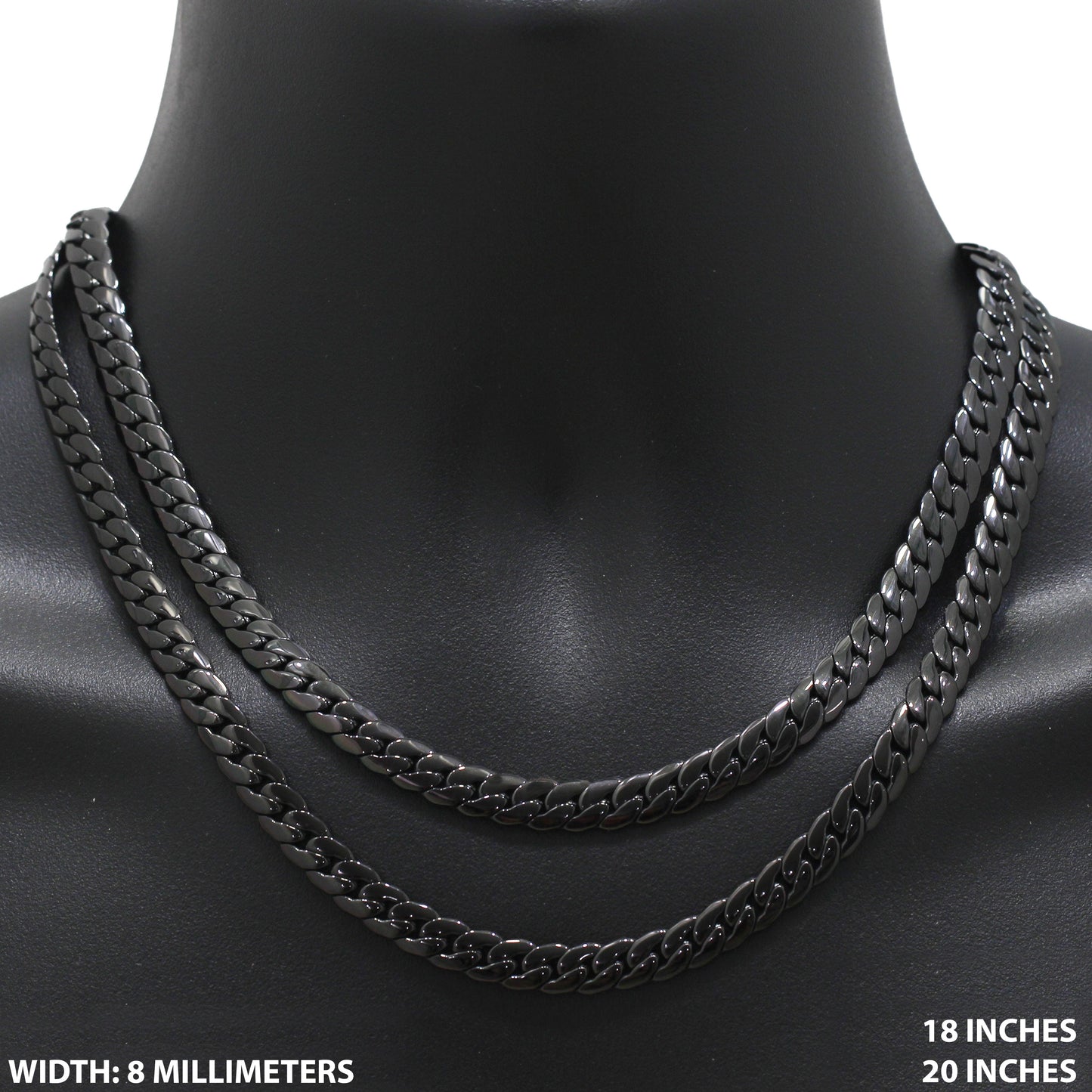 8mm Miami Cuban Link Chain 20"