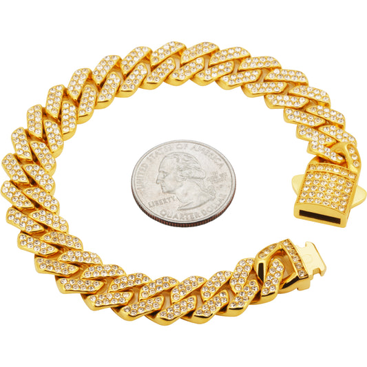 13mm Cuban Link Bracelet 8.2"