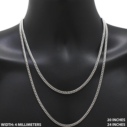 4mm Miami Cuban Link Chain 20"