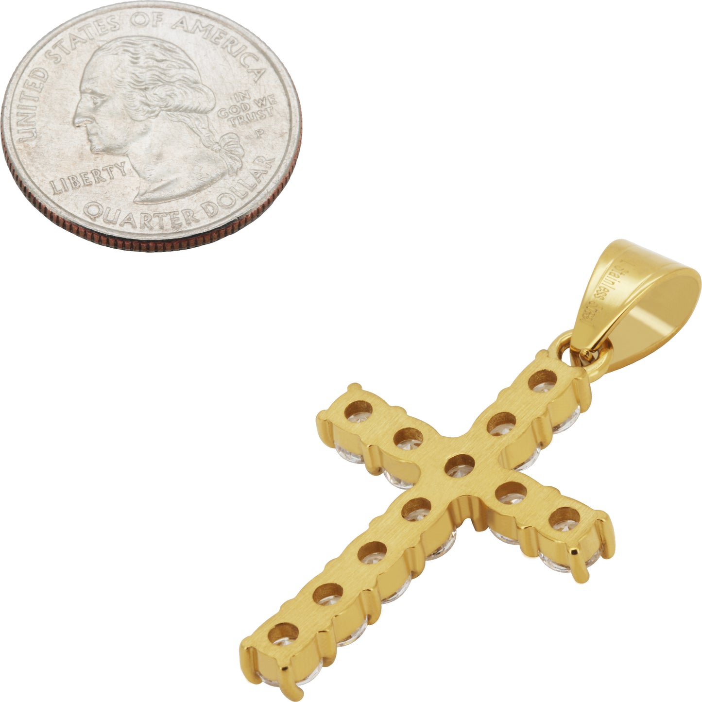 5mm Tennis Cross Pendant