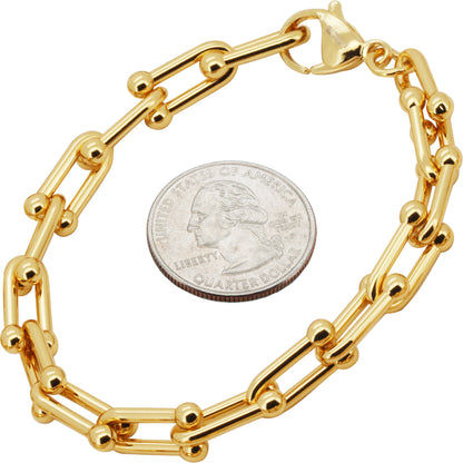 8mm Graduated Link Bracelet 7.5"