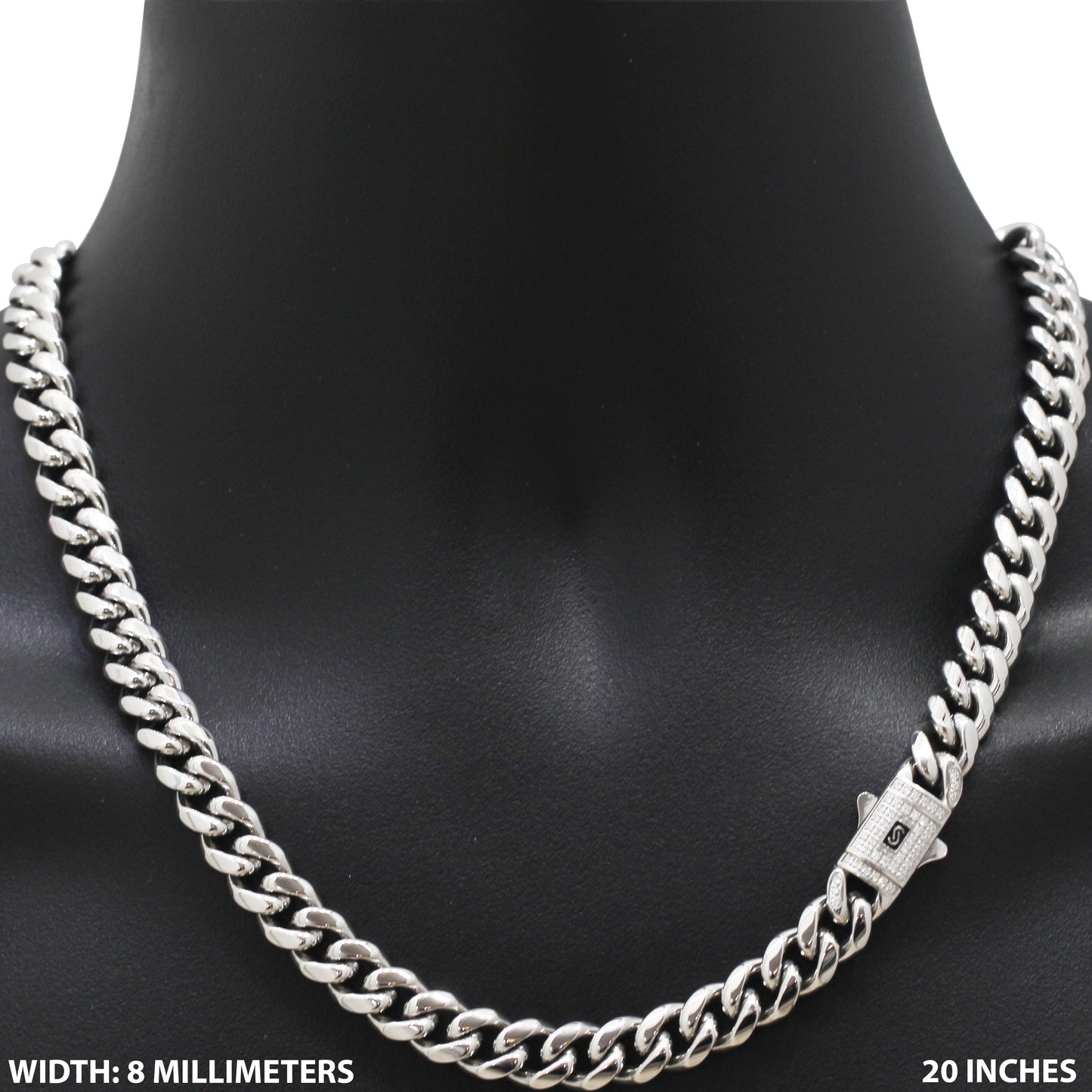 10mm Monaco Miami Cuban Link Chain 20"