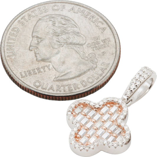0.9ctw Moissanite Clover Pendant