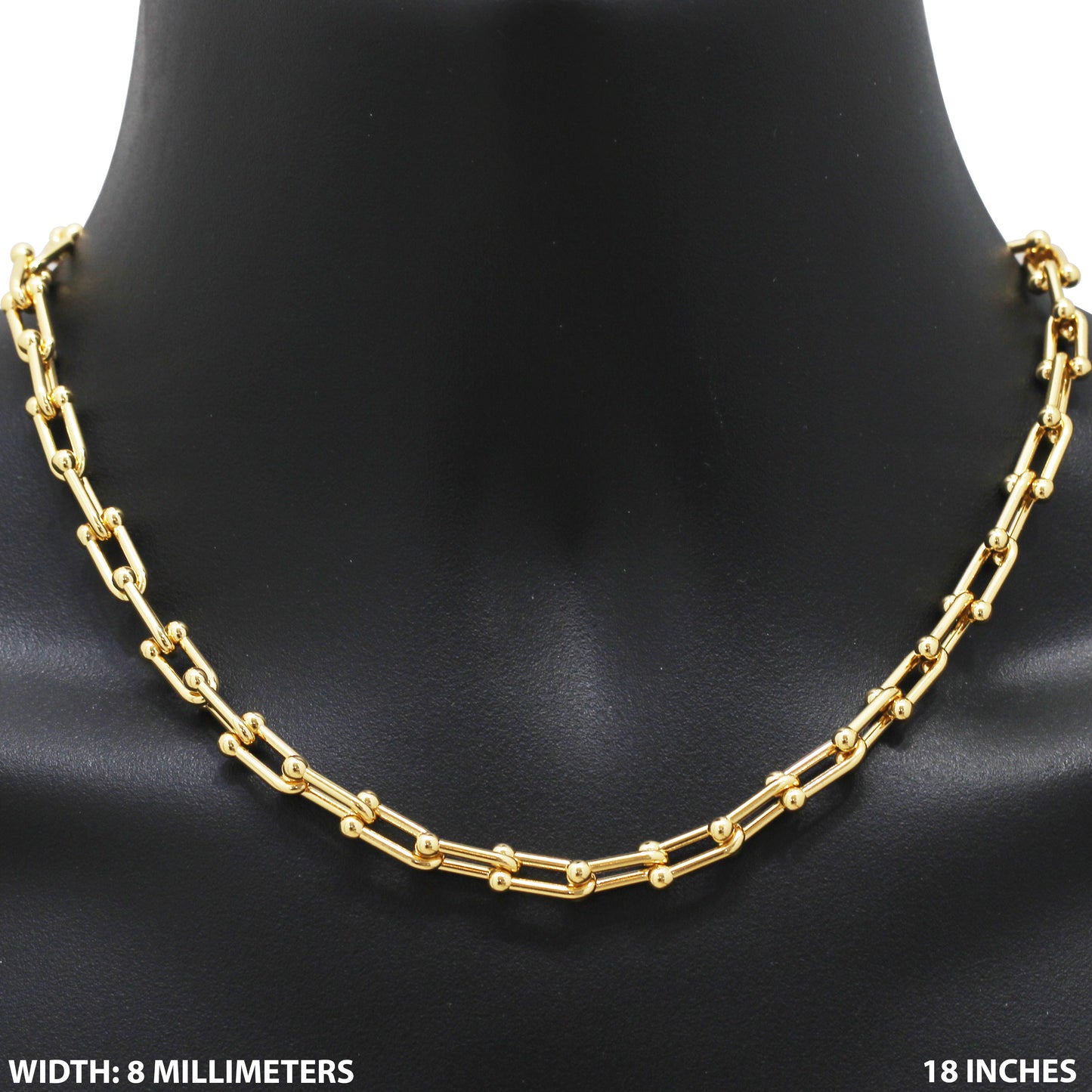 8mm Graduated Link Chain 18"