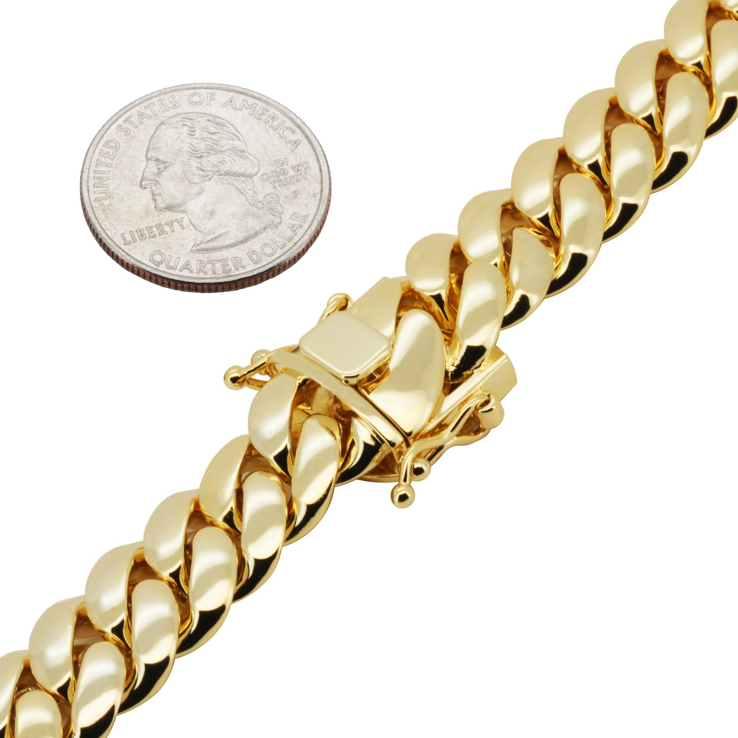 14mm Miami Cuban Link Bracelet 8"