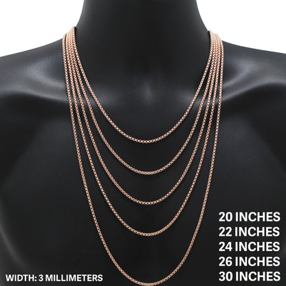 3mm Box Chain 24"