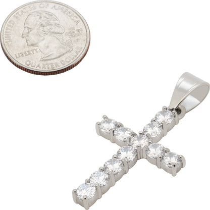5mm Tennis Cross Pendant