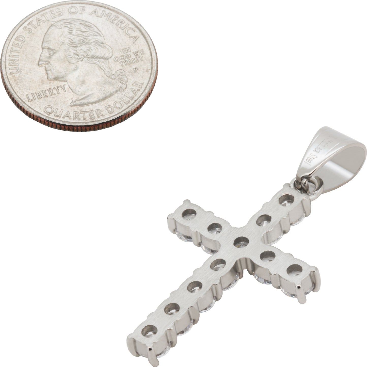 5mm Tennis Cross Pendant