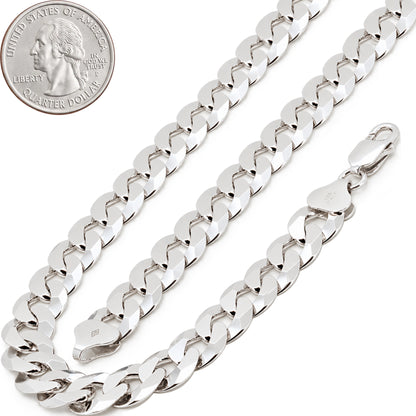10mm Diamond Cut Curb Cuban Link Chain 22"