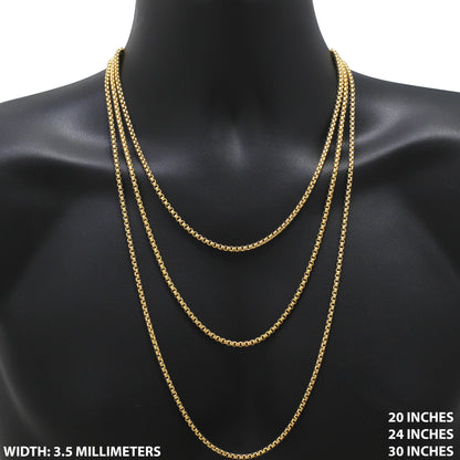 3.5mm Box Chain 20"