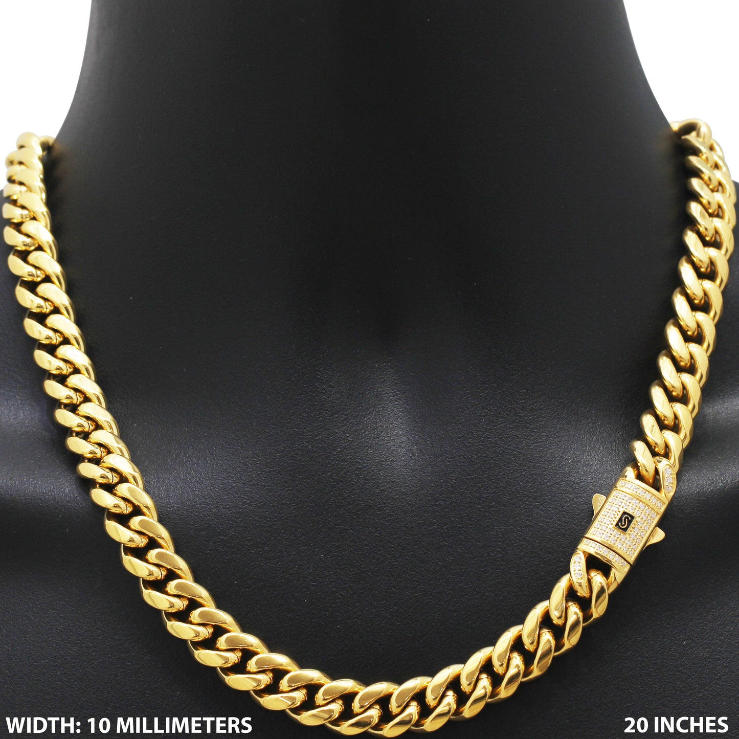 12mm Monaco Miami Cuban Link Chain 20"