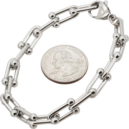 8mm Graduated Link Bracelet 7.5"