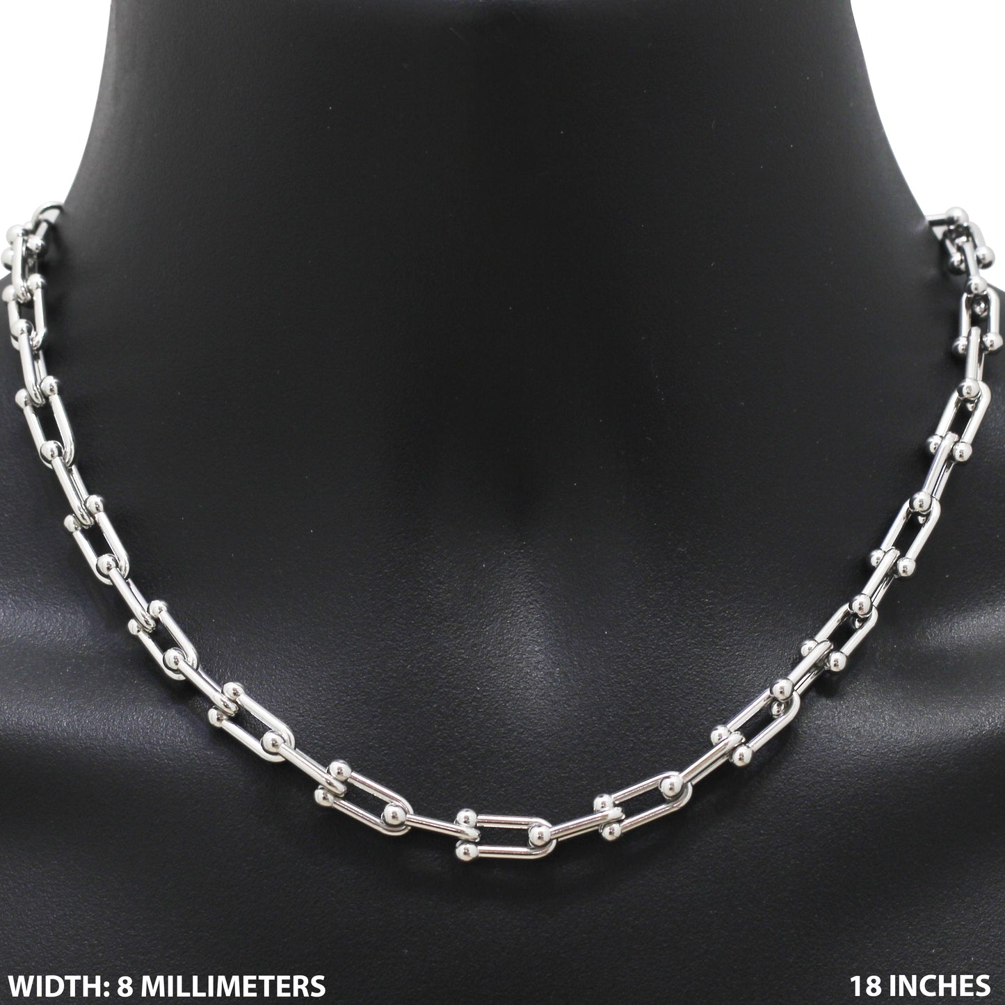 8mm Graduated Link Chain 18"