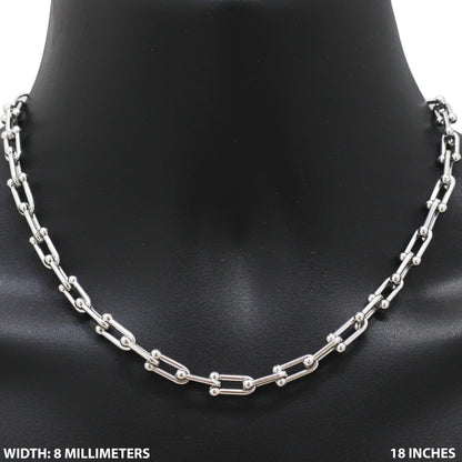 8mm Graduated Link Chain 18"