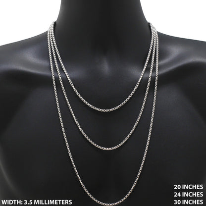 3.5mm Box Chain 20"