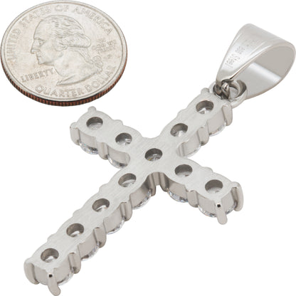 7mm Tennis Cross Pendant